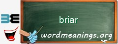 WordMeaning blackboard for briar